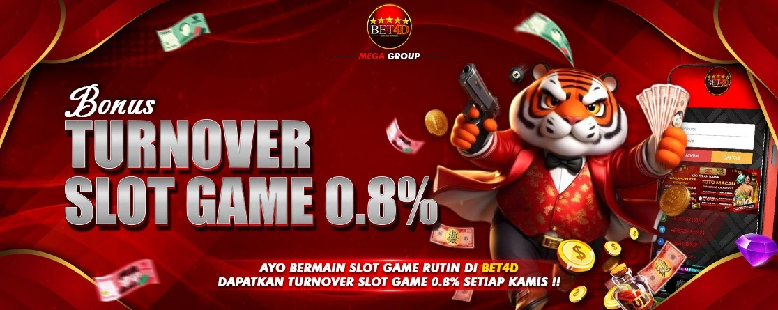 BONUS TURNOVER SLOT 0.8% ( BONUS HARI KAMIS )